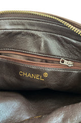 c. 1990 Chanel Quilted Camera Bag w Fringe Tassel & Front Flap Pocket