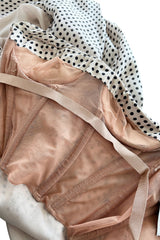 Pretty Spring 2009 Valentino Runway Strapless Dotted Silk w Front Detailing