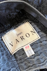 Amazing 1960s Jean Varon Sheer Sequin Bodice Jumpsuit w Wide Textured Pants