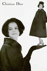 Important Fall 1958 Christian Dior by Yves Saint Laurent Haute Couture Deep Blue Silk Evening Coat