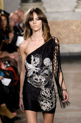 F/W 2010 Peter Dundas for Pucci Fringed Silk Devore Mini Dress