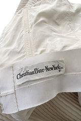 Mid 1950s to Early 1960s Christian Dior Demi-Couture Ivory Silk Strapless Dress & Stole