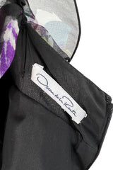 Prettiest Spring 2010 Oscar de la Renta Purple Silk Chiffon Ruffle Dress w Jewel Waistband