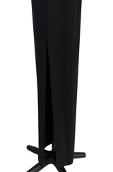 Early 2000s John Anthony Couture Completely Open Back Black Dress w High Side Slit