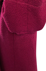 Documented Spring 1966 Christian Dior by Marc Bohan Haute Couture Raspberry Fuchsia Shift Dress