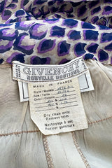 Gorgeous Spring 1977 Givenchy Runway Ad Campaign Strapless Purple Silk Chiffon Dress