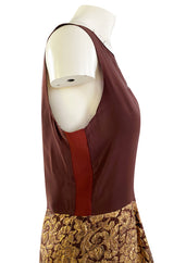 Extraordinary 1968 Christian Dior Documented Gold Metallic Silk Brocade Three Piece Dress Set