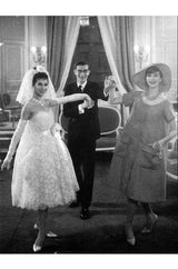 Spring 1959 Christian Dior Haute Couture Ivory & Silver Lace Dress