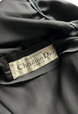 Chic Fall 1972 Christian Dior by Marc Bohan Haute Couture Black Silk Pant Set