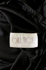 c.1981 Bill Tice Multiple Ways To Wear Black Jersey One Shoulder Dress
