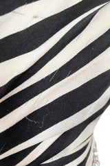 Fall 2008 Balmain by Christophe Decarnin Runway Zebra & Leopard Print Dress w Crystal Bolt