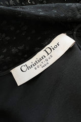 Mid-2000s Christian Dior by John Galliano Metallic Eyelash Lame Bias Cut Silk Chiffon Dress