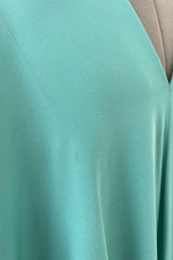 Rare 1978 Pierre Cardin Haute Couture Pale Mint Turquoise Silk Avante Garde Sack Dress
