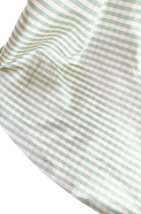 Spring 1999 Oscar De La Renta Pale Green Striped Silk Taffeta Billowing Over Dress & Pant Set