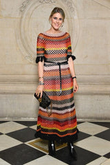 Gorgeous Resort 2018 Christian Dior by Maria Grazia Chiuri Stripe Knit Dress w Fringing