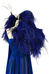 F/W 2004 Jean Louis Scherrer Haute Couture Runway Dress & Feather Cape