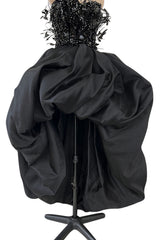 Extraordinary Fall 1996 Nina Ricci by Girard Pipard Haute Couture Feather & Beaded Silk Dress