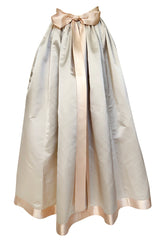 Fall 1977 Bill Blass Couture Gold Top, Tassle Vest & Ivory Silk Skirt Dress Set