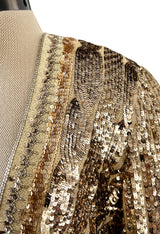 Highly Documented Fall 2006 Gucci by Frida Giannini Runway Gold Sequin Mini Dress