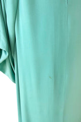 Rare 1978 Pierre Cardin Haute Couture Pale Mint Turquoise Silk Avante Garde Sack Dress