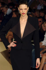 Documented Fall 2001 Yves Saint Laurent Haute Couture 'Le Smoking' Suit w Exaggerated Collar