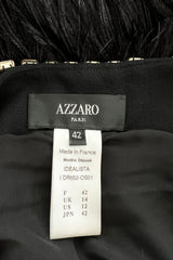 Gorgeous Fall 2010 Loris Azzaro by Vanessa Seward Runway Ostrich Feather & Huge Crystal Dress