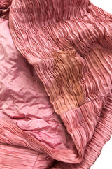 1960s Sybil Connolly Couture 'Non Chalance' Pink Pleated Linen Dress