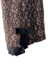 Fall 2010 Louis Vuitton by Marc Jacobs Tweed & Silk Dress w Matching Mink Trimmed Jacket