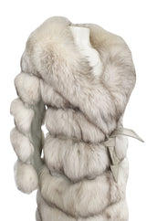 1960s Schiaparelli Convertible Two Length Fox Fur & Leather Coat