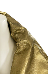 1980s Christian Dior Gold Coated Metallic Oversized Trench Coat