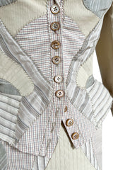 Highly Documented Spring 2004 Alexander McQueen 'Deliverance' Look 55 Patchwork Suit