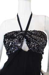 1970s Pierre Balmain Sequin Jersey Dress