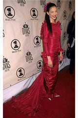 Spring 1999 Oscar de la Renta Strapless Silk Taffeta Dress w Elaborate Back Skirt
