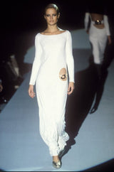 Important Fall 1996 Tom Ford for Gucci KeyHole Gown w Gold G-string Belt