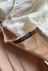 Incredible 2012 Alexander McQueen Ivory Lace Corseted Wedding Dress w High Front and Trained Back