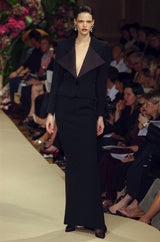 Documented Fall 2001 Yves Saint Laurent Haute Couture 'Le Smoking' Suit w Exaggerated Collar