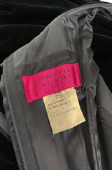 Fall 1998 Christian Lacroix Runway Black Velvet Dress W Signature Puffed Silk Taffeta Underskirt