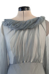 Important Fall 2009 John Galliano “Beautifully Iced Maidens” Beaded Net Pale Blue Grey Dress