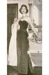 c.1965 Sybil Connolly Couture Bow Detailed Blue Pleated Irish Linen Dress