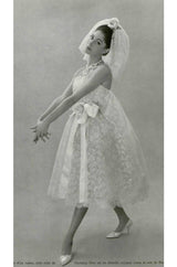 Spring 1959 Christian Dior Haute Couture Ivory & Silver Lace Dress