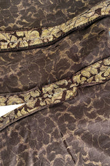 Extraordinary 1968 Christian Dior Documented Gold Metallic Silk Brocade Three Piece Dress Set