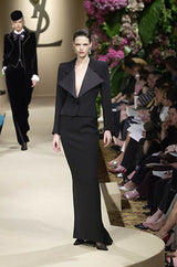 Documented Fall 2001 Yves Saint Laurent Haute Couture 'Le Smoking' Suit w Exaggerated Collar
