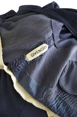 Museum Held 1975 Hubert de Givenchy Haute Couture One Shoulder Silk Dress w Matching Cape