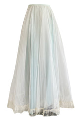 Important 1972 Zandra Rhodes Hand Painted 'Butterfly' Kimono Sleeve Dress w Lily Print & Original Petticoat