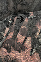 Superb 1970s Christian Dior by Marc Bohan Demi-Couture Net Lace Dress w Elaborate Beading