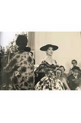 Documented 1957 Christian Dior Haute Couture Silk Monkey Print Coat