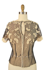 Edwardian Applique lace Netted Top