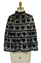 1960s Silver Sequin, Bead & Ribbon Cape