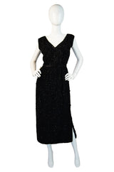 1960s Black Silk Beaded Malcolm Starr