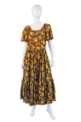 1960s Chiffon & Lame Dress